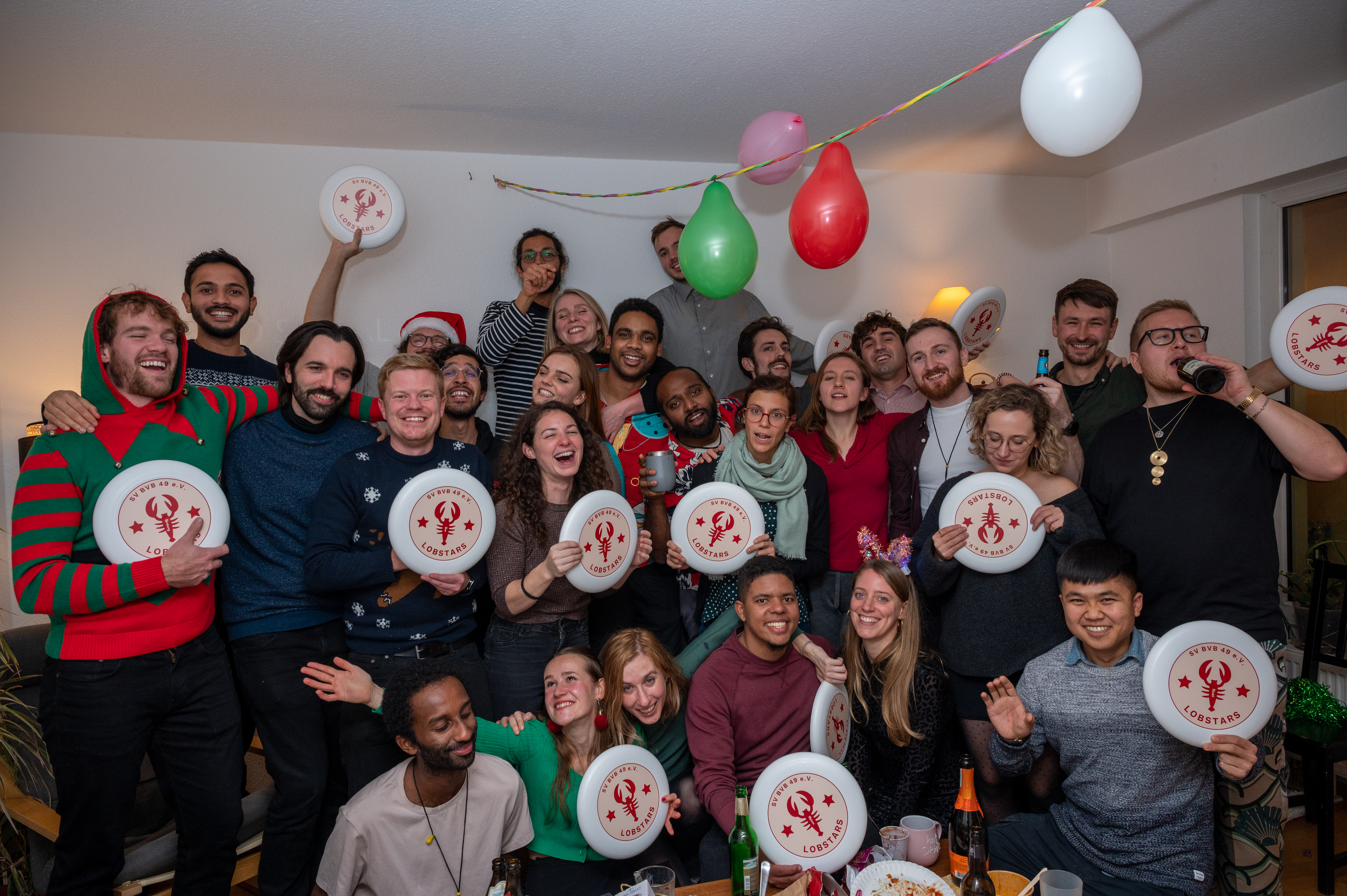 lobstars at a team party